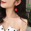 Dangle Kroonluchter Accessoires voor Vrouwen Rode Kersen Oorbellen voor Vrouwen Fruit Statement Dangle Earring Wedding Party Koreaanse Zoete Sieraden Gift Mujer 231218