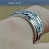 Echte pure 925 Sterling Silver Dragon Rings voor mannen Roteerbare overdracht geluk Vintage Punk retro stijl Anel Masculino Aneis Y1124270C