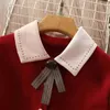 Flickans klänningar Preppy Teenagers Children School Children's Dresses For Girls Clothing Spring Autumn Kids Clothing Vestidos 4 6 8 10 11 12 14 15y