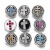 Charm Bracelets 10pcs/lot 2023 12mm Snap Button Jewelry Charms Mini Crystal Mixed Flower Buttons For Earrings Bracelet