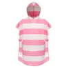 set Kids Stripe Printied Microfiber Beach Towel Changing Robe Poncho Lightweight Quick Dry Hooded Bathrobe for Surf Beach Swimmers
