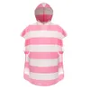 Set Kids Stripe Gedruckte Mikrofaser -Strandhandtuch Wechseln Sie Robe Poncho Leichtes schnelles, trockenes Bademantel mit Kapuzen für Surfstrand Schwimmer