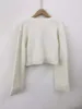 Skirts Women's Cardigan 2024 Spring Single Breasted V-neck Short Knit Sweater Or Skirt