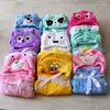 Coperte 100 cm Cute Baby Swaddle Wrap Cartoon Fleece Girl Boy Asciugamano con cappuccio Morbida coperta per neonati Born Bath