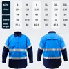 Men's Casual Shirts Hi Vis Long Sleeve Work Shirt Cotton Construction Reflector Workshop Uniform Reflective Workwear