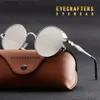 Güneş Gözlüğü 2020 Polarize Gotik Steampunk Güneş Gözlüğü Kaplama Aynalı Yuvarlak Çember Güneş Gözlükleri Retro Vintage Gafas Maskülino Greenl231218