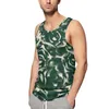 Men's Tank Tops Floral Print Summer Top Green Roses Workout Man Printed Sportswear Sleeveless Shirts 3XL 4XL 5XL