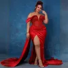 Plus size aso ebi Afrikaanse Arabische prom -jurken pure nek tule kant avondjurk elegant voor zwarte vrouwen tweede receptie verjaardagsfeestjurken vestido formeel nl039