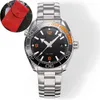 Mężczyźni zegarki 43 mm pomarańczowy ramka ceramiczna OMG 600M Designer Watch Wysokiej jakości automatyczny ruch Sapphire Waterproof z torbą Montre Oryginalne luksusowe relojes