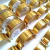 Золотая пластина, полировка, 8 мм, плоская, обычная, унисекс, кольца, ювелирные изделия из нержавеющей стали, подарок для влюбленных, кольцо для пар 231218