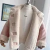 Coat Baby Girl Princess Cotton Padded Fur Jacket Infant Toddler Child Winter Patchwork Thick Warm Outerwear Clothes 18M 12Y 231218