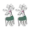 Stud -oorbellen S925 Sterling Silver Elk Ear Studs Christmas Jewelry komt helemaal met je mee.