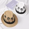 Berets Reise Sommer Stroh Mode Lässig Breite Krempe Strand Sombrero Trilby Männer Sonnenhut Schutz Caps Panama Fedora