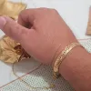 Altın bilezik erkek mücevherler 14k altın 8mm yılan bağlantı zinciri bilezik 21/22cm erkek el zinciri toptan pulseras braslet erkekler için