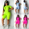 Calças femininas de duas peças moda mulheres esportes terno t-shirts colheita top shorts outfit treino roupas tracksuit outfits cor sólida motociclistas magro