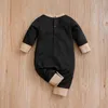 Rompers Spring And Autumn Boys And Girls Cute Cartoon Teddy Bear Short Plush Embroidered Long Sleeve Baby BodysuitL231114