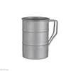 Mugs Outdoor Stainless Steel Water Cups 370mL Capacity Beer Retro Teacups Do Old Wide Mouth Camping Self-Driving Trip