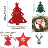 Yeni Noel Oyuncak Malzemeleri 10 PCS MALİYETLERİ Noel Sofra Tutucu Gümüş Sofra Tutucuları Akşam Yemeği Bıçağı Çatal Kapakları Parti Yer Ayarları Tablo Süslemeleri