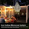 Bordslampor turkisk stil led lampa trådlös metall ambientljus lyktor skrivbord ornament för heminredning vardagsrum el el el