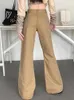 Kadın Kotları 2023 Siber Y2K Moda Haki Baggy Flare Kargo Pantolonları Kadınlar Giysileri Düz Koreli Lady Pantolon Pantalon Pantalon Femme