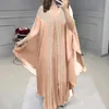 Etnische Kleding 2024 Moslim Gewaden Dames Abaya Afrikaanse Jurken Voor Vrouwen 2 Stuk Chiffon Parel Lange Maxi Jurk Traditionele Vintage