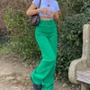 Jeans y2k streetwear jeans baggy verde adolescentes meninas 2022 verão roupas vintage moda rosa cintura alta calças jeans femininas