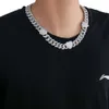 Iceman bijoux 15mm longue chaîne collier Hip Hop collier bijoux coeur diamant chaîne à maillons cubains pour hommes