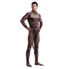 Costume de performance pour hommes, vêtements d'halloween, imprimé musculaire animal, body cosplay, thème