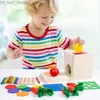 Sortieren, verschachteln, stapeln, Spielzeug, Montessori, 4-in-1, Intelligenzbox, Holz, passendes Sortierspiel, Münzbox, Lernen, Bildung, Spielzeug für Kinder, für Kinder, Geschenk, Q231218