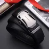 Belts BISON DENIM Mens Belt Cow Leather Brand Fashion Automatic Buckle Black Genuine for Men 34cm Width N71314 231216