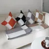 Almofada travesseiro caso lazer tecido jacquard cashmere nórdico carta almofadas decorativas casa lã quente fronhas decoração do quarto zz