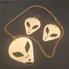 Et alien dingle örhängen guld silver spegel akryl smycken mode coola tillbehör2965
