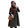 Kleider 6613# Herbst Koreanische Mode Umstandskleid Anzüge Elegante Heiße Kleidung für Schwangere Frauen Winter Schwangerschaft Plaid Weste Kleid Hemd