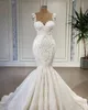 Vintage Ivory Mermaid Wedding Dress Beads Sweetheart Neck Short Sleeve Lace Appliques Bridal Gown For Bride Customize