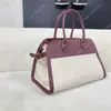 2024 Bolsa de fila Margaux Cinturón 15 Diseñador de lujo Detalle de cierre Doble manijas superiores Cuero de mujer Los bolsos Bolsos de hombro de moda HMOH