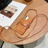 Designer Apple Crossbody Phone Case Change Card Bag Fashion Märke 13 Pro 12 11 Promax XS 8P 7PLUS TELES CASS PU -omslag med kortficka