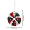 Flores decorativas Macramé Corona de Navidad Bloque multicolor Guirnalda Colgante Punto Arte de la pared Adorno Signo Decoración Suministros