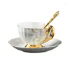 Teaware Sets High Appearance Level Bone China Coffee Cup Saucer Couple Pair Exquisite Ceramic Light Luxury Simple English Tea