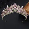 Halsband örhängen sätter kvalitet brud med tiara juvel brud krona och prinsessa flickor bröllop rosa