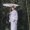 Vêtements ethniques 2023 Kimono traditionnel japonais pour femmes style vintage couleur pourpre imprimés floraux été Yukata Cosplay Wear Po S robe