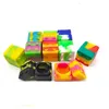 9ml Silicone Wax Containers Non Stick Food Grade Multi-purpose Square Cube Sundries Cream Butter Dabs Oil Concentrate Jars With Lids