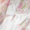 Abiti da ragazza Abiti per bambini per ragazza Costumi estivi Manica corta Spiaggia Stampa floreale Abito lungo in chiffon Vestiti per bambini 6 8 9 10 12 anni