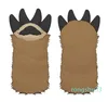 Gants chauds et épais en forme de patte de tigre de dessin animé, mitaines tricotées, gants à manchette en fourrure pour cadeaux de petite amie