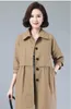 Women's Trench Coats Autumn And Winter Mid Length Windbreaker Coat 2023 Waist Slim Versatile Gabardina Mujer Casaco Feminino