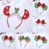 Nuevos suministros de juguetes navideños, 1 pieza, diadema con lazo y orejas de ratón navideñas, orejas de ratón brillantes para mujeres y niños, accesorios para el cabello DIY, diademas para fiesta de cumpleaños de Navidad