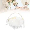 Party Decoration Flower Girl Basket Ceremony Love Flowers Storage Candy Small Gift Confetti Card Container Wedding