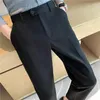 Herrenanzüge Herbst Winter Taille Elastisch verdicken Wollanzug Hose Männer Hochwertige Slim Fit Casual Business Kleid Hosen Soziale Bräutigam Hose