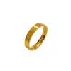 Band Rings Luxury frosted ring for men and women's classic plain ring food ring steel plated with gold high-end jewelry 231218