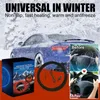 Ratthjul täcker värmare uppvärmd täckning för vinter auto med plug-in snabb hand varmare bil