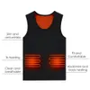 Men's Vests Winter Electric USB Heated Jacket Women Men Warm Vest Infrared Electric Heated Waistcoat For Camping Cycling Thermal Clothing 231218